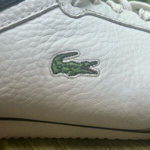 Lacoste White Sneakers with Iconic Crocodile Logo